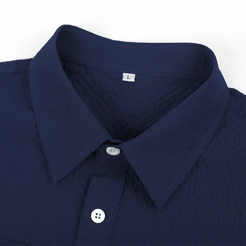 Men’s Bubble Fabric Summer Shirt