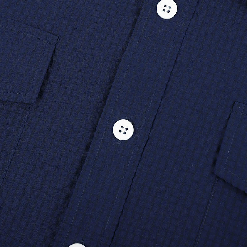 Men’s Bubble Fabric Summer Shirt