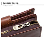 CONTACT'S   Genuine Leather RFID Vintage Wallet Men With Coin Pocket