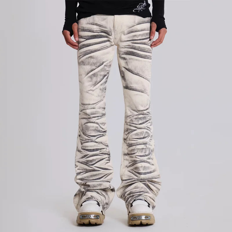 Unisex Retro Trumpet Denim Pants