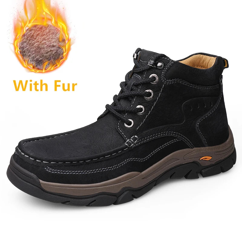 Luxury Leather Winter Motorcycle Boots