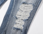 Men’s Contrast Washed Flare Jeans