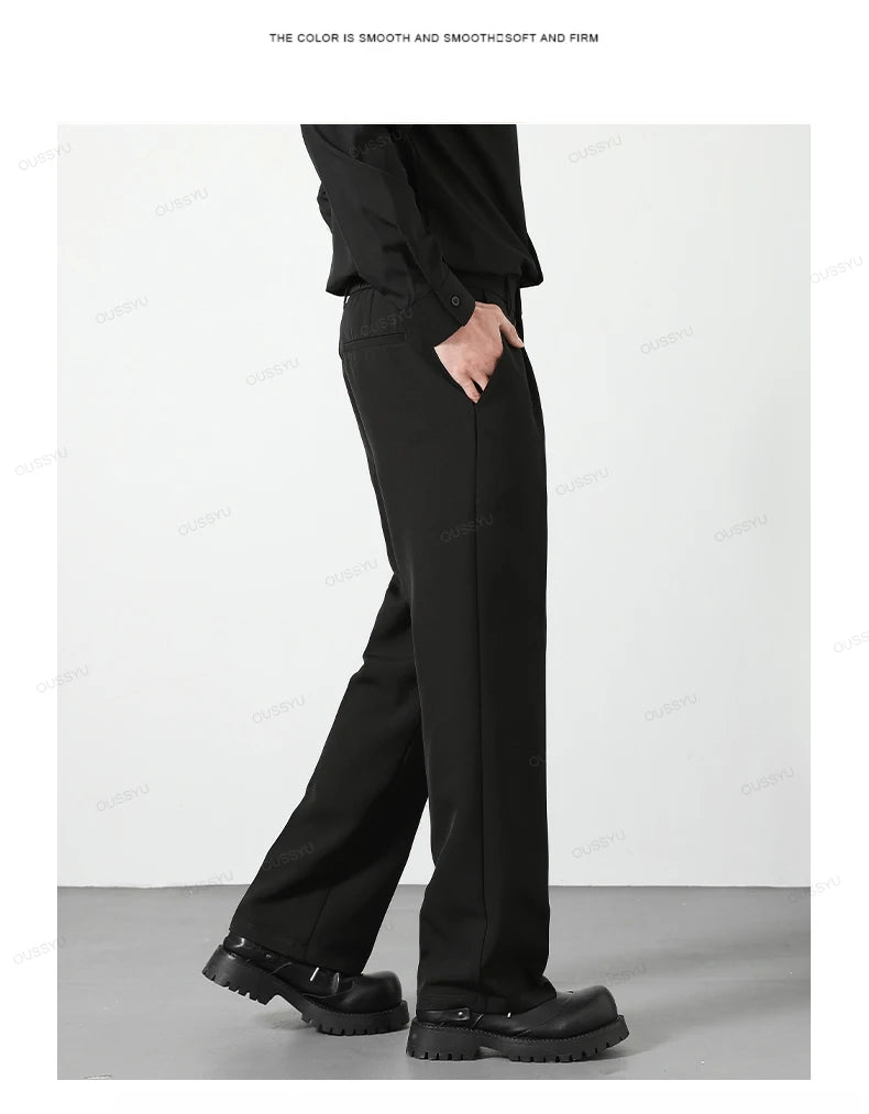 Pants Men Business Elastic Waist Korean Style