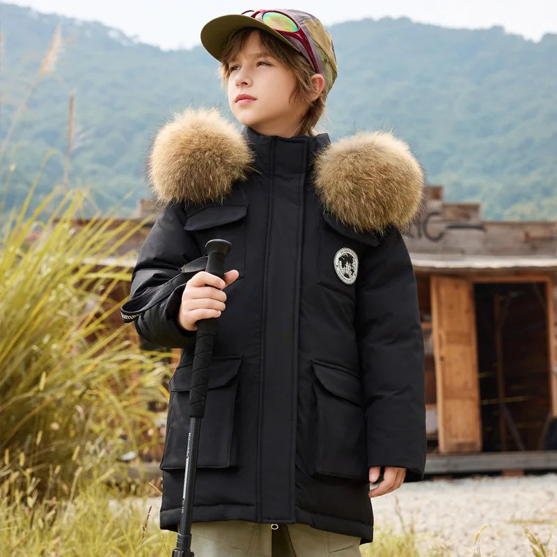 Warm Winter Coat for Boys (5–16 Years)
