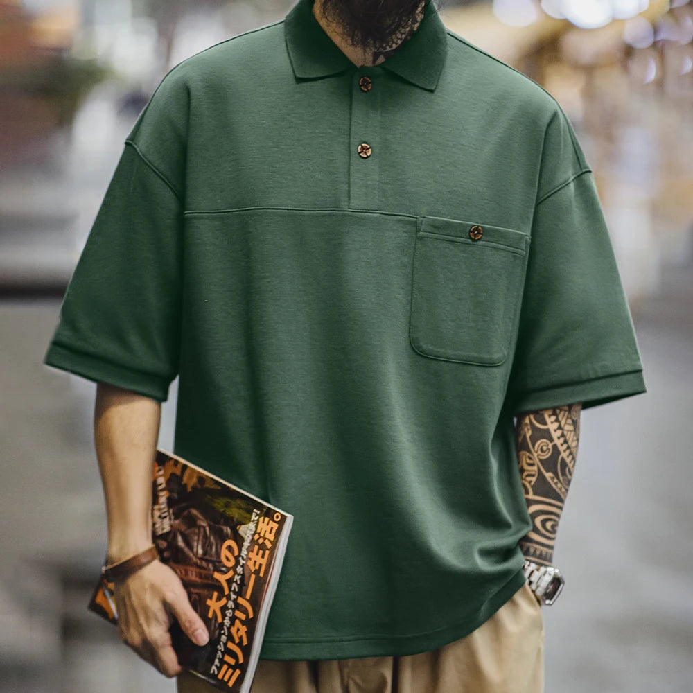 MEN’S VINTAGE GREEN POLO SHIRT