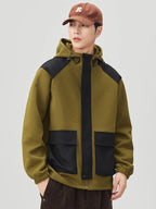 Men’s Patchwork Zip-Up Hoodie