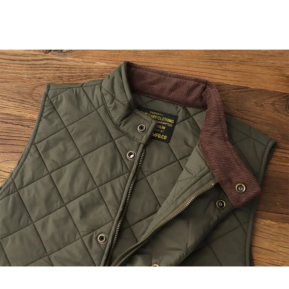 Men’s Retro Quilted Work Vest