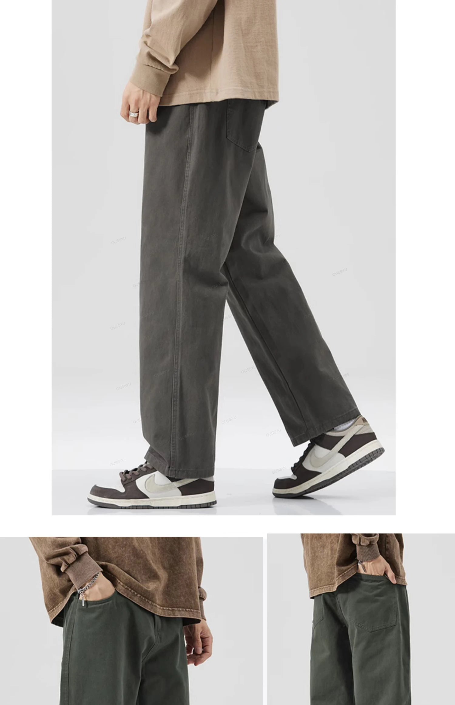 COTTON CASUAL PANTS MEN