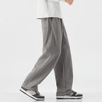 MEN LOOSE SOFT COTTON STAIGHT KNITTED SWEATPANT