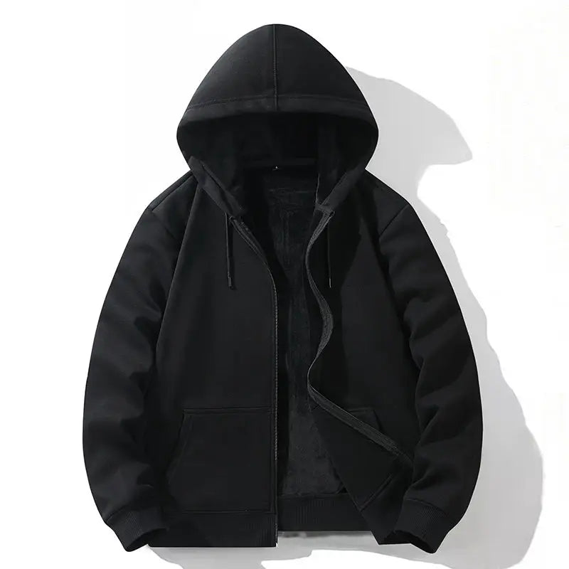 Fleece-Lined Zip Hooded Sweatshirt