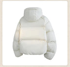 2025 Contrast Color Hooded Winter Down Coat  Men’s Warm Outerwear