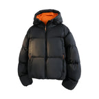 2025 Contrast Color Hooded Winter Down Coat  Men’s Warm Outerwear