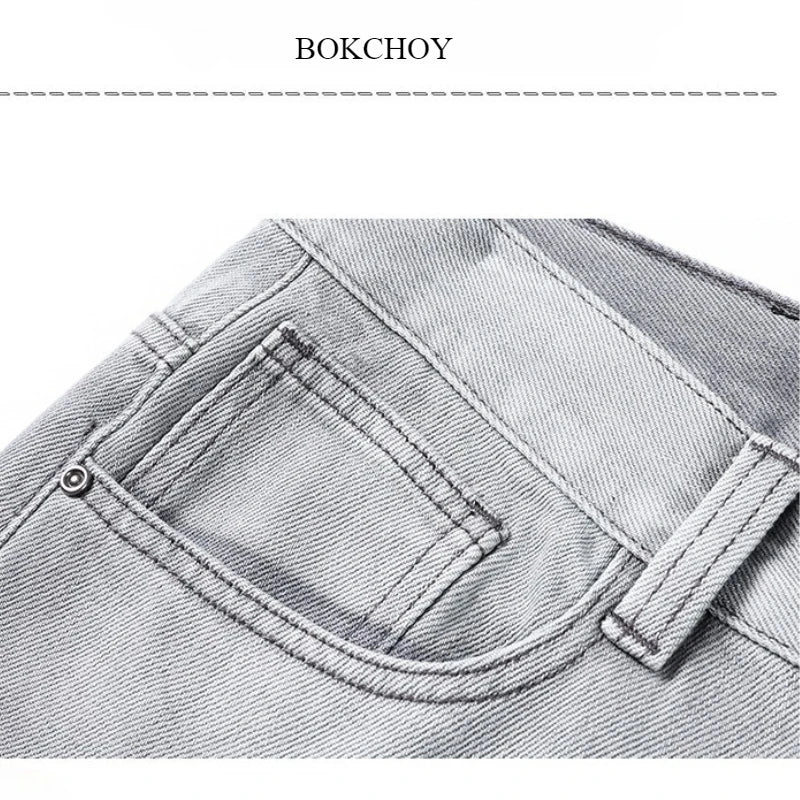 Men’s Patchwork Straight Jeans