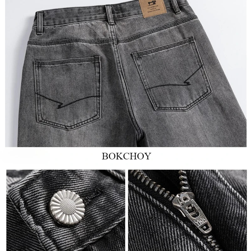 Cotton Straight Jeans for Men