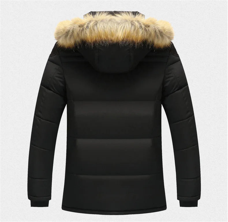 Men’s Fur Collar Hooded Down Parka