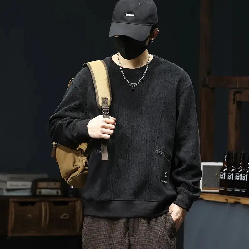 MEN’S ZIPPER POCKRTk SWEATSHIRT