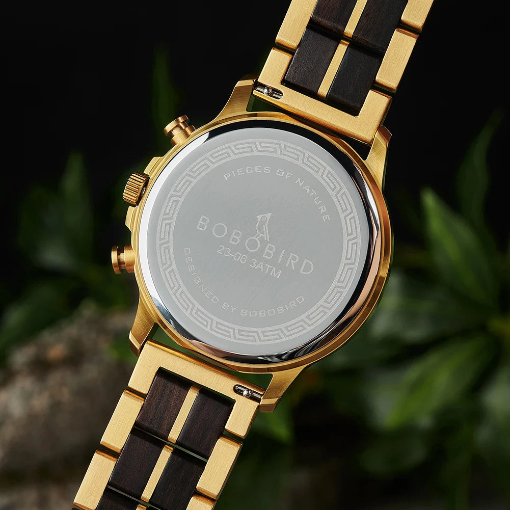 BOBO BIRD MEN'S WOOD QUARTZ WATCH
