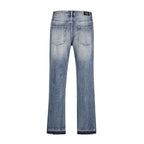 Men’s Contrast Washed Flare Jeans