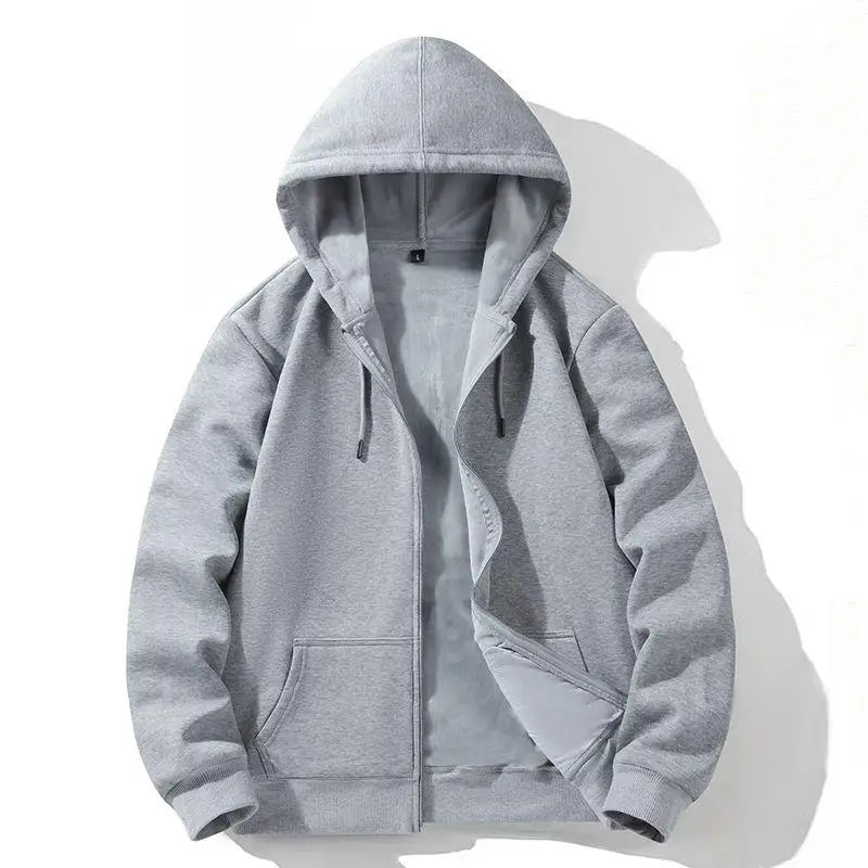Fleece-Lined Zip Hooded Sweatshirt