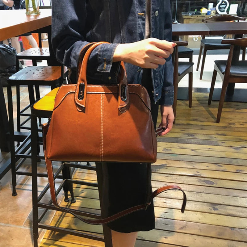 Women Genuine Leather Handbag Shoulder Cross body