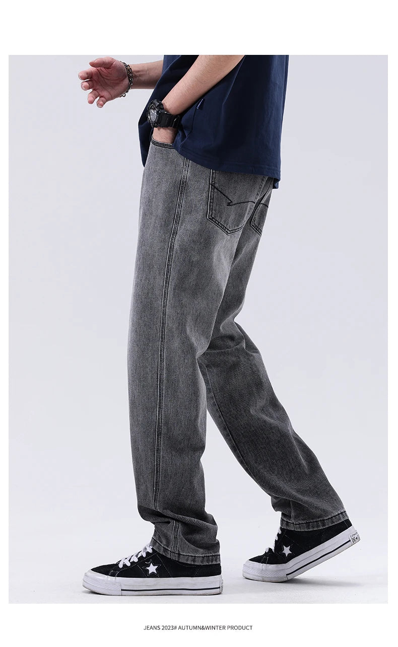 Cotton Straight Jeans for Men