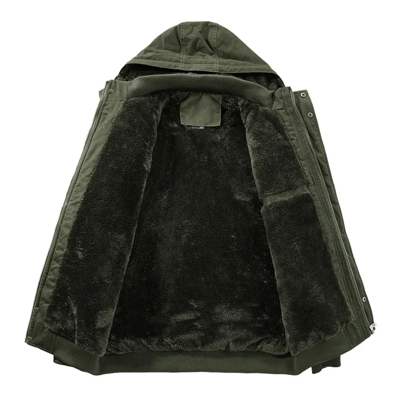 Men’s Fleece-Lined Winter Cargo Coat