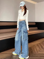 Harajuku Multi-Pocket Baggy Jeans