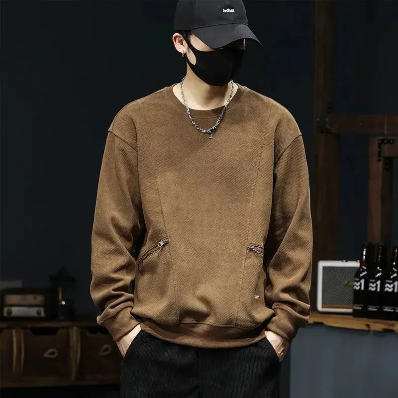 MEN’S ZIPPER POCKRTk SWEATSHIRT
