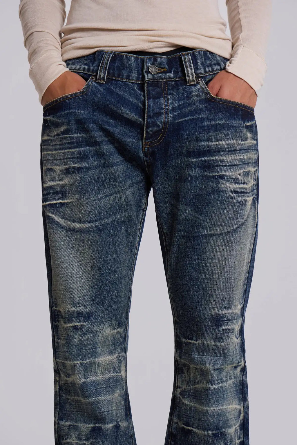 Unisex Retro Trumpet Denim Pants