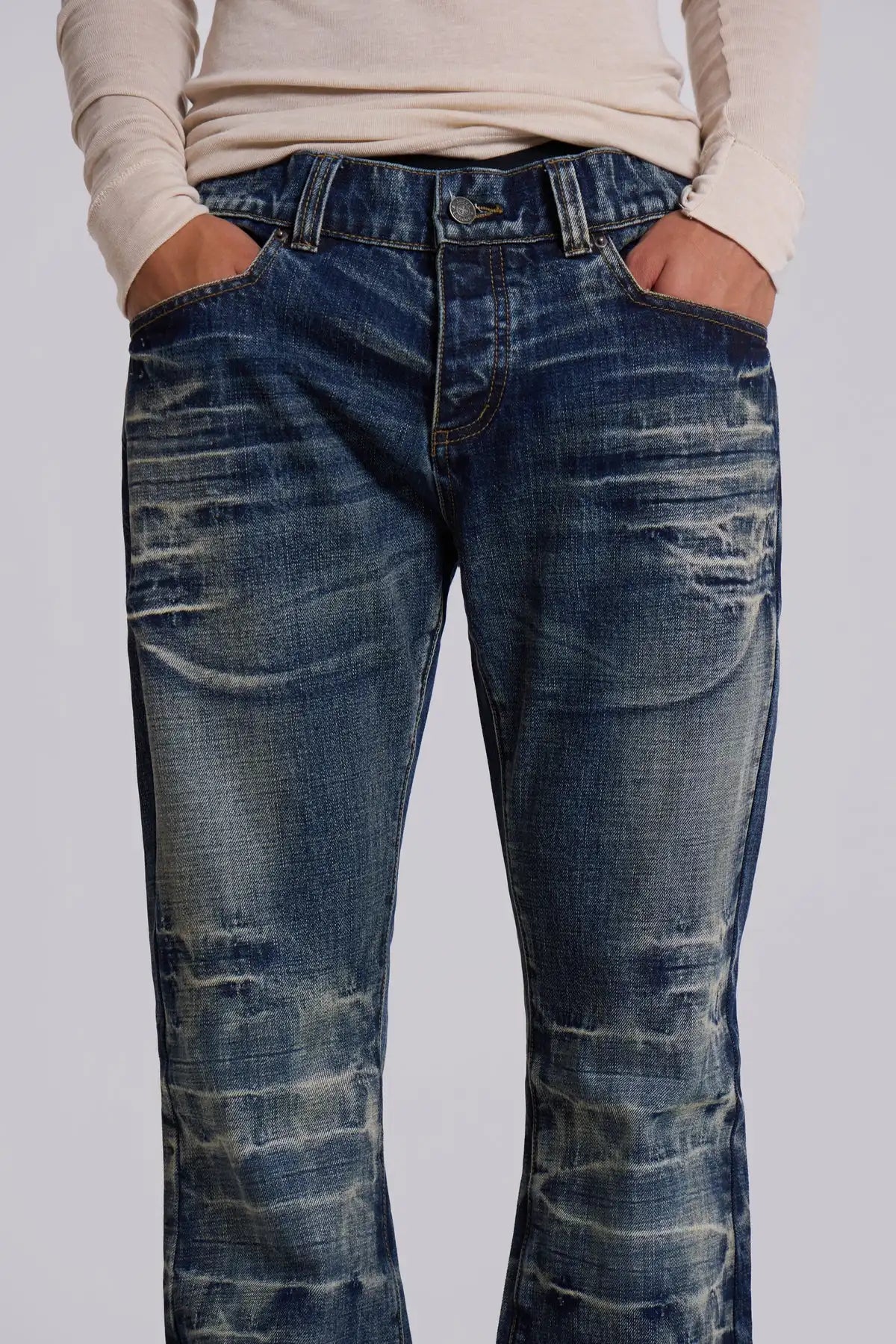 Unisex Retro Trumpet Denim Pants