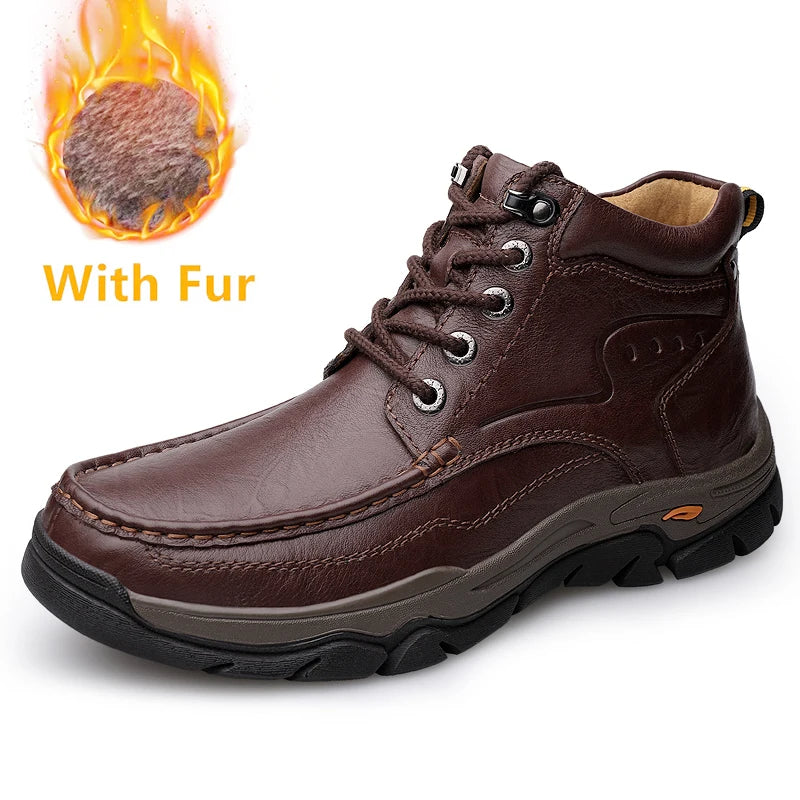 Luxury Leather Winter Motorcycle Boots