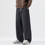 MEN LOOSE SOFT COTTON STAIGHT KNITTED SWEATPANT