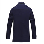 MENS  WINTER WOOL COATS SMART CASUAL THICK WARM WOOLEN