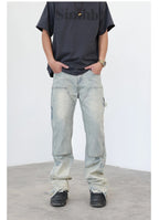 Men’s Contrast Washed Flare Jeans