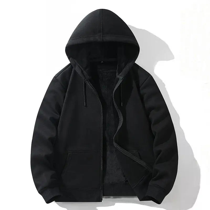 Fleece-Lined Zip Hooded Sweatshirt