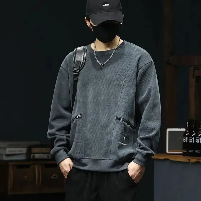MEN’S ZIPPER POCKRTk SWEATSHIRT