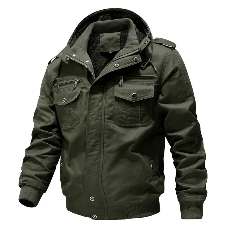 Men’s Fleece-Lined Winter Cargo Coat