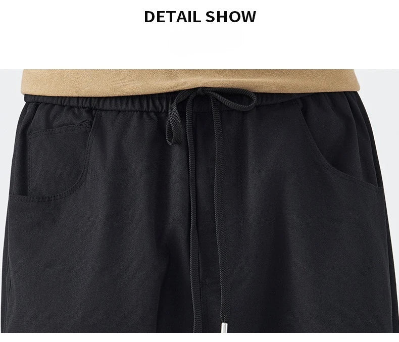 Pants for Men Clothing Zipper Solid Color Big Pockets Trousers LX5049