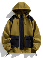 Men’s Patchwork Zip-Up Hoodie