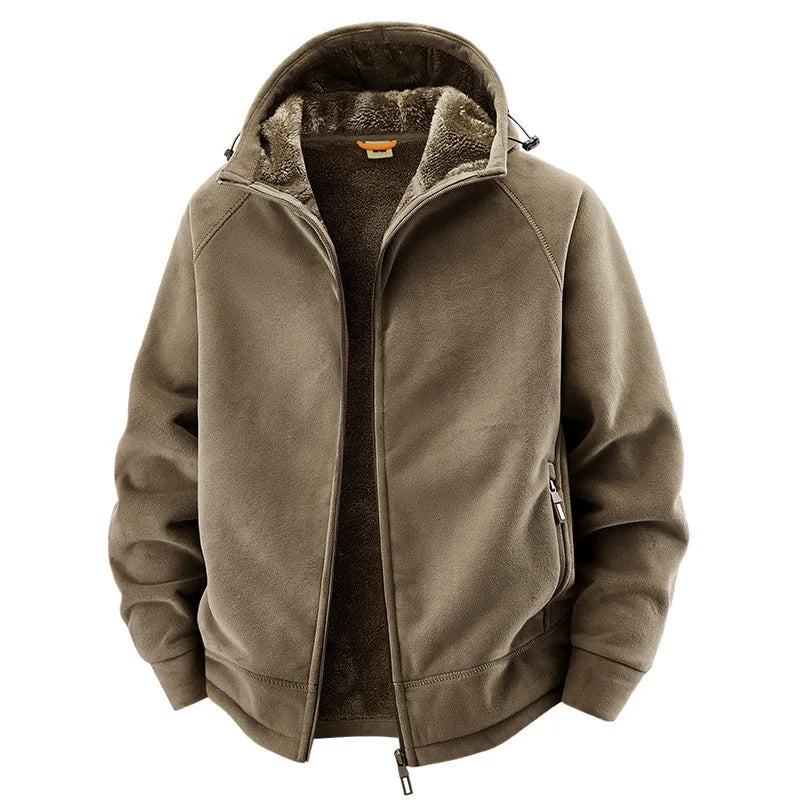 Men’s Plush Hooded Sport Jacket
