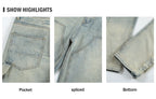 Men’s Contrast Washed Flare Jeans