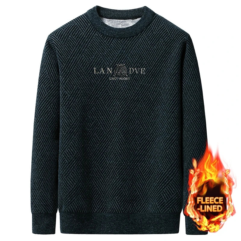 MEN’S THICK VELVET KNIT SWEATER