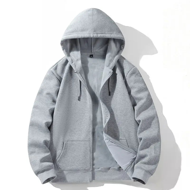 Fleece-Lined Zip Hooded Sweatshirt