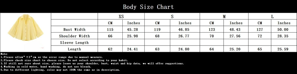 Women Fall Casual Loose Shirt Lapel Buttons Wide Sleeve Shirt