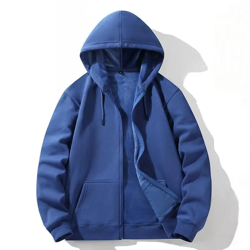 Fleece-Lined Zip Hooded Sweatshirt