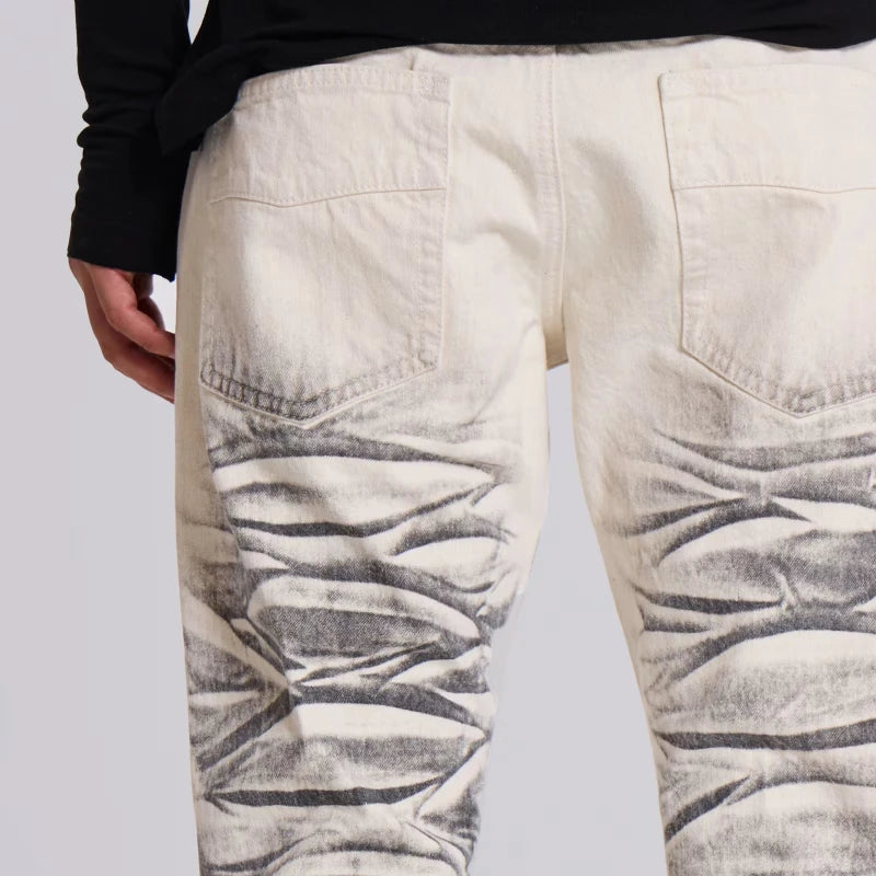 Unisex Retro Trumpet Denim Pants