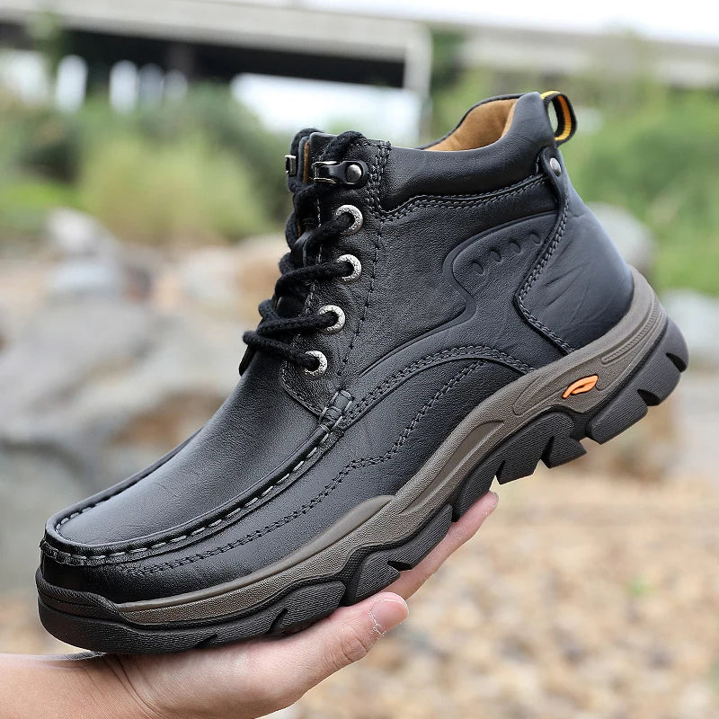 Luxury Leather Winter Motorcycle Boots