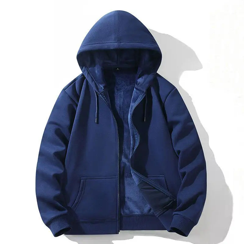 Fleece-Lined Zip Hooded Sweatshirt