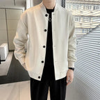 MEN’S SOLID COLOR BASEBALL  JACKET