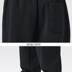 MEN LOOSE SOFT COTTON STAIGHT KNITTED SWEATPANT